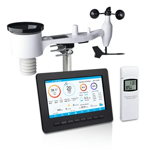 Estación Meteorológica Ecowitt HP-2551 (Wi-Fi, 7 sensores, Integrada, Consola Digital, Datalogger, microSD)